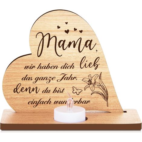 Weewooday Cuore Pino con Candela LED Lucine Natalizie (1/5)