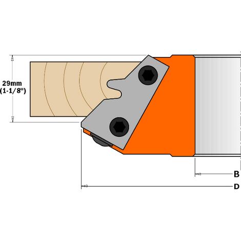 CMT – Jeu de couteaux pour bouvetage d'angle 45° – Dimensions 43x23x2mm – Pour bois dur – Coupe nette sans éclat