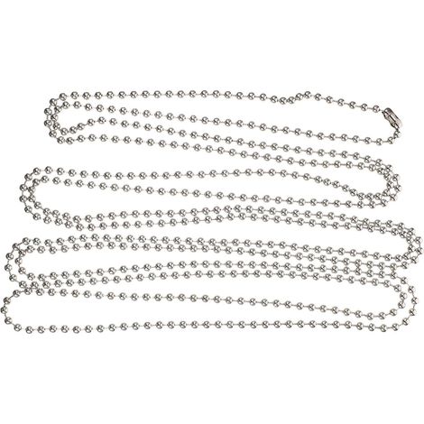 Chaînette Métallique Argentée avec Boucle en Métal, Cordelette de Rideau Enrouleur Réutilisable, 3 Mètres pour Stores Vénitiens et Décoration Intérieure (1/5)