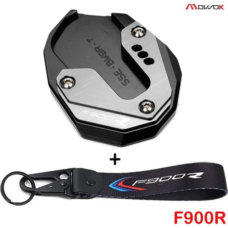 (A-Gris-F900R) Compatible avec BMW F900R F900XR 2020-2023 Accessoires moto Porte-clés Béquille latérale Extension de béquille arrière Plaque de support F 900 X XR maxpower (1/4)