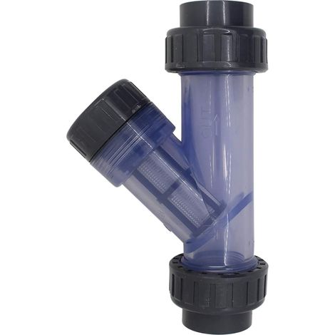 Filtre Tuyau PVC Type Y - 1 Pièce - Maille Fine PVC - Filtration Eau Irrigation Aquarium - Pour Tube 32mm Intérieur (1/3)