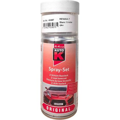 Bombe de peinture pour carrosserie - Renault - QNJ Blanc cristal - 150 ml - Auto K