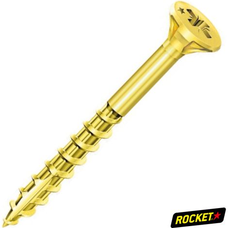 VBA Rocket TF Pozidriv 3.5X50/30 Acier Zingué Bichromaté Filetage Partiel (1/2)