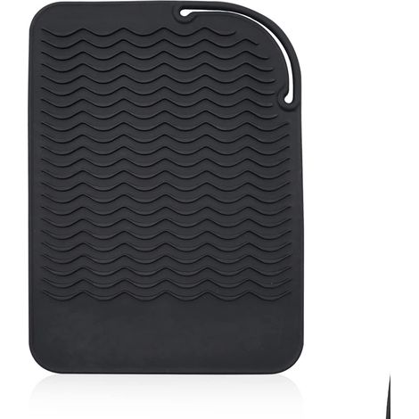 Pochette en silicone résistant à la chaleur, tapis chauffant pour outils de coiffage, coussinet anti-chaleur en silicone pour lisseur, fer à friser, fer à lisser (1/5)