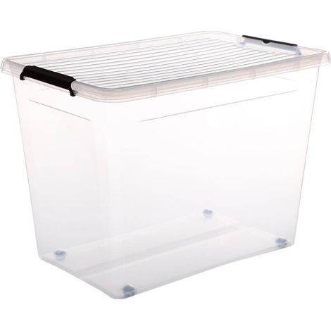 Boîte en plastique transparente 80l clip n' box - 5five