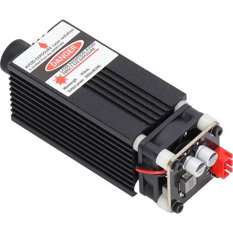 Module de gravure laser, tête de découpe et de gravure à mise au point réglable, 450 nm, 3 W, 12 V pour le bricolage (1/5)