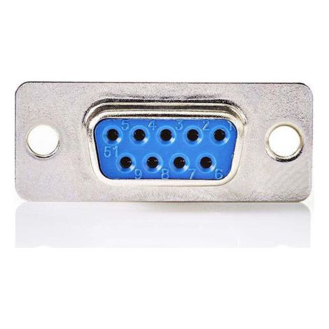 D sub chassis mount d sub 9 pin female silver box (1/4)