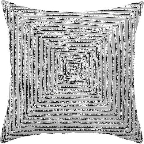 Housse de coussin géométrique abstraite, carrée de 45 x 45 cm, en polyester doux effet peau de pêche, idéale pour canapé, voiture ou bureau. (1/5)