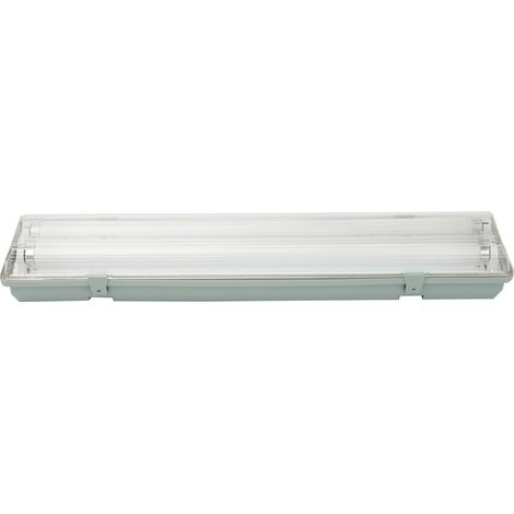 PLAFONIERA REGLETTE IP65 2X36W CON NEON. Prezzo per 1 pezzo. (1/2)
