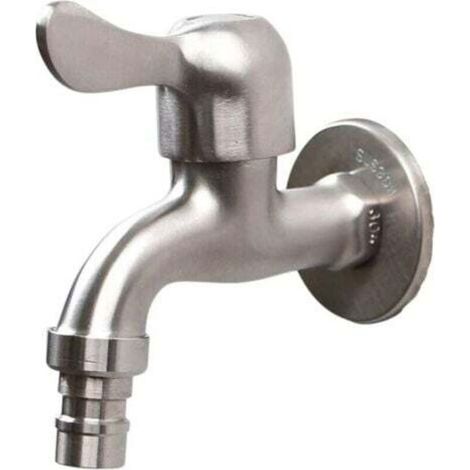 Grifo de hierro fundido, válvula de drenaje de acero inoxidable 304, grifo de 1/2". (1/4)
