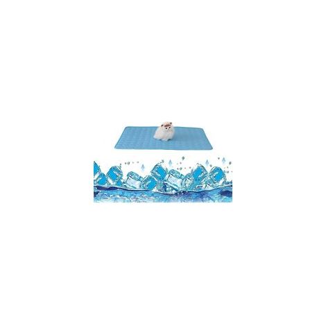 Dog Cooling Mat, Cooling Mat Silver Ice Mat, Breathable Mesh Ice Silk Self Ventilating Pet Mat Pad Cushion for Small and Medium Dogs or CatsXL-100x75cm