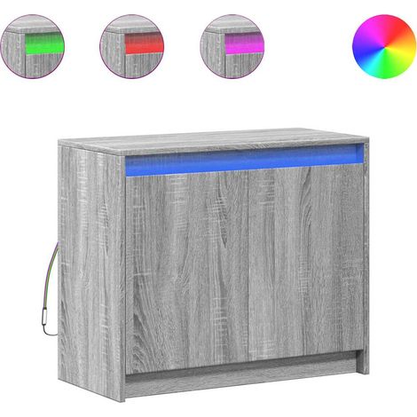 Maison Exclusive - Credenza con LED Grigio Sonoma 72x34x61 cm in Legno Multistrato