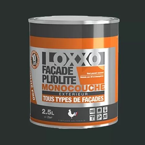 Peinture façade pliolite 2,5L – Aspect mat – Couleur anthracite – Pour travaux de ravalement et décoration – Loxxo (1/2)