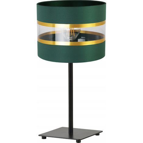 LÁMPARA DE MESA DE NOCHE, ELEGANTE PANTALLA DORADA, 20 CM