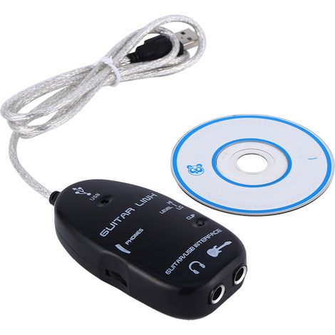 Câble Interface Guitare vers USB pour Enregistrement Audio sur PC (1/5)