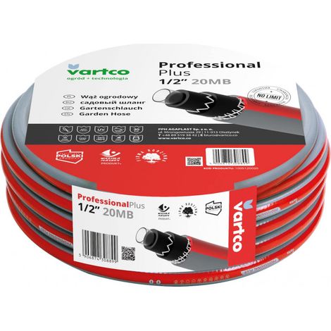 Tuyau d'arrosage 6 couches 1/2" 20M professionnel plus Vartco