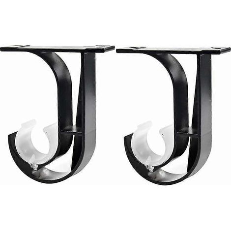 supports de plafond pour tringle à rideaux, supports noirs (1/5)