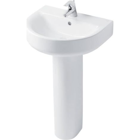 Ideal Standard Concept Arc Handrinse Basin and Full Pedestal 450mm Wide 1 Tap Hole (1/3)