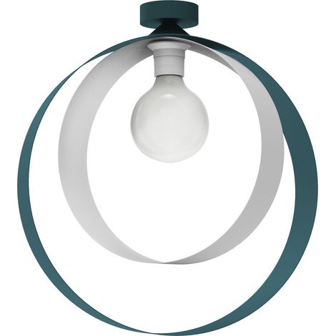 LUMICOM NUCLEO Plafoniera, 1X E27, max 42W, metallo, blu/bianco, D.40cm (1/3)