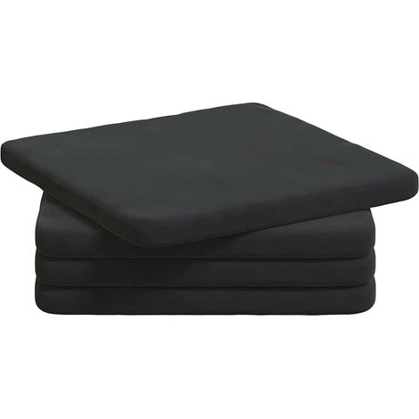 Maison Exclusive - Sitzkissen 4 pcs Schwarz 40 x 40 x 3 cm Samt