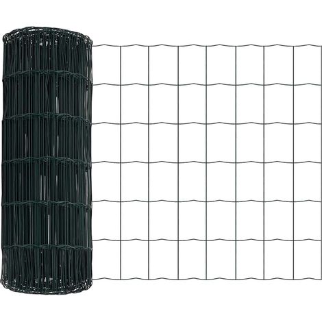 Clôture Euro Vert 0,8 x 25 m Fer revêtu de PVC (1/5)