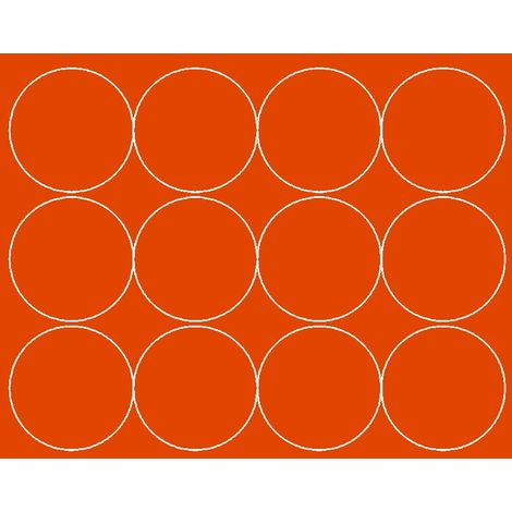 Pegatinas circulares de 12 cm, pegatinas de puntos, 12 unidades, naranja brillante