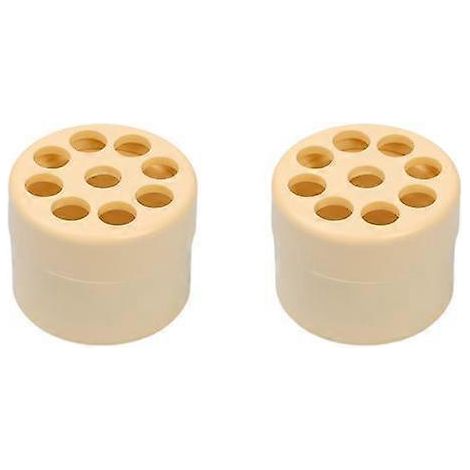 Lot de 2 supports à tiges spiralés Ikebana pour bouquets DIY, vase torsadé, grille de fixation pour plantes à plusieurs trousJaune (1/5)