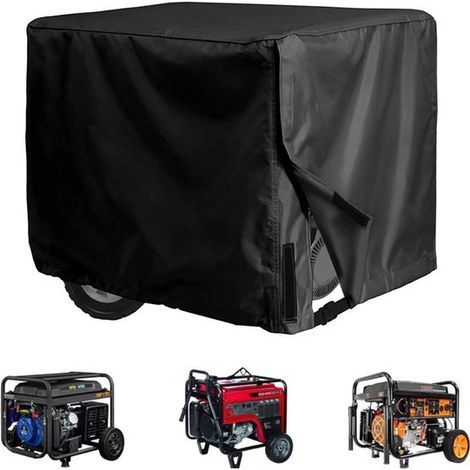 Generator Cover - Engine Protective Cover - Portable Generator Tent - Dust Cover - Machine Equipment Cover - UV and Rain Protection - Fits Most Generators - 816161 cm - Black