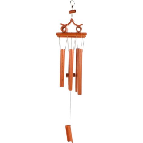 Carillon Éolien Bambou Naturel Cloche à Vent Créative Bois à Suspendre Décoration Suspendue pour Extérieur (1/5)