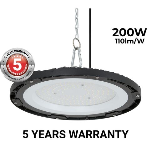 Campana LED industriale - 200W - IP65 - 110lm/W - 5 anni di - Bianco Neutro