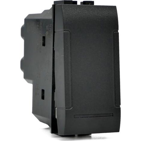 Invertitore unipolare compatibile con living light international air interruttore pulsante 1p 16a 250v nero (1/4)