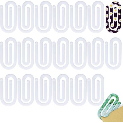 Lot de 20 trombones en acrylique - 10 x 5 cm - Personnalisables - Ébauches de sublimation - Bricolage - Fournitures de bricolage pour bureau, cadeau, bricolage (1/5)
