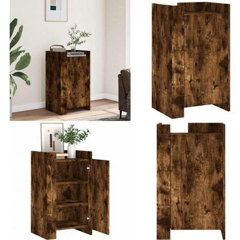 Sideboard Räuchereiche 45x35x75 cm Holzwerkstoff - Schreibtisch - Wohnzimmermöbel - Sideboard - Regal - Holzmöbel - Home & Living (1/5)