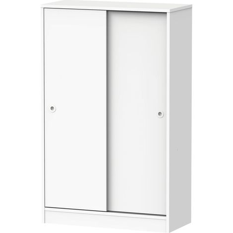 Armario bajo multiusos Tibet 2 correderas acabado blanco mate, 120 cm(alto)74 cm(ancho)33 cm(largo) (1/5)