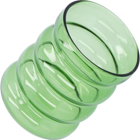 Trinkbecher aus hochfestem Borosilikatglas mit Bambusgelenk-Design für Milch, Bier und Kaffee (Grün) (1/5)
