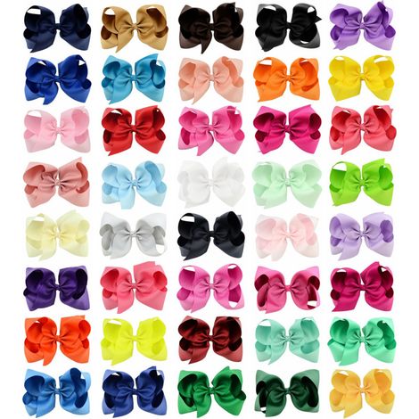 Pinza para el pelo infantil con forma de pajarita, 15 cm, diseño de flor de Alicia, color caramelo (paquete de 40) (1/4)