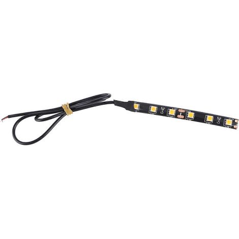 2 bandes de clignotants LED jaunes 6 LED SMD 5050 pour moto