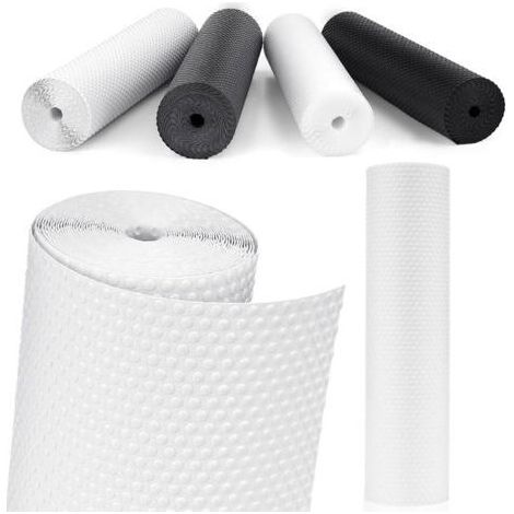 Tapis de fond de tiroir antidérapant, tapis en plastique pour étagère de réfrigérateur, protection des meubles de camping, sous l'évier de cuisine (transparent/50 cm x 500 cm) (1/4)