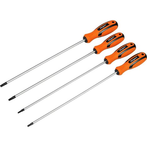 Sealey Torx Long Screwdriver Set 4pc TRX-Star 250mm T15-T30 Siegen S01289 (1/5)