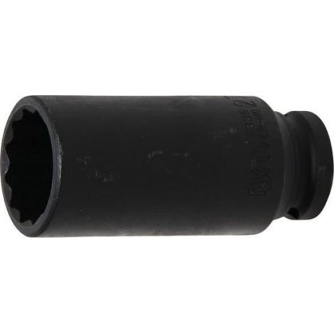 Douille à choc - - 27 mm - Acier chrome-molybdène - Douze pans - 12,5 mm