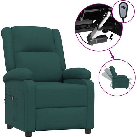 Maison Exclusive - Relaxsessel Elektrisch Dunkelgrün Stoff (1/5)