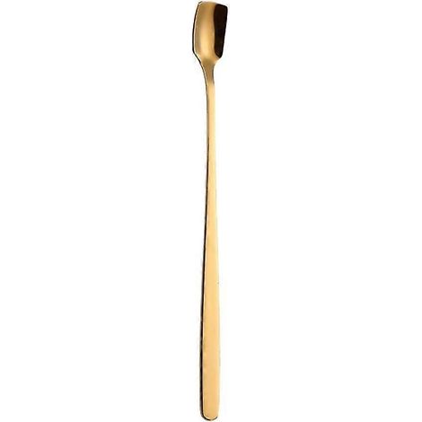 Cuillère de cuisine OuZhan en acier inoxydable, manche long, pour mélanger café, dessert et cocktails, FRGold (1/3)