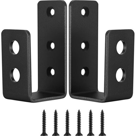 Sollbry Lot de 2 pinces de barricade en U pour porte de sécurité, supports de porte robustes pour la maison (1/5)