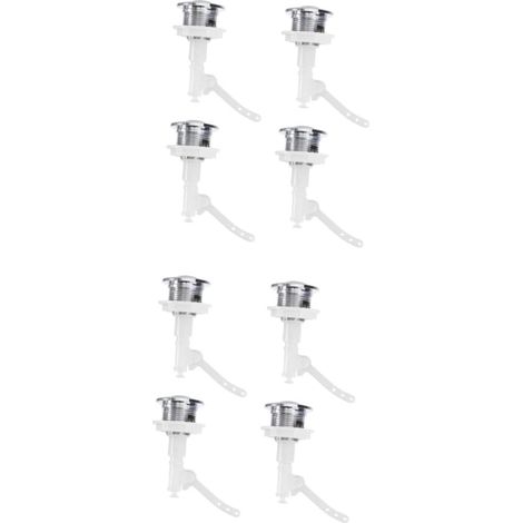 2 Ensembles Bouton Poussoir Wc Étanche, 4 Pièces (1/5)