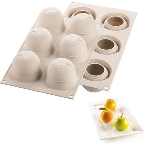 Molde de silicona para porciones individuales de fruta Inspirations Apple Silikomart (1/4)