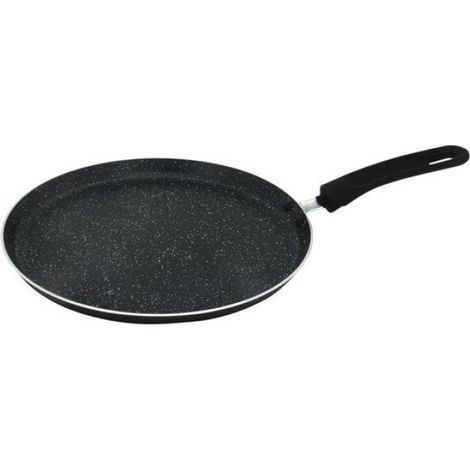 Poêle À Crêpes - Revêtement Marbré - Diamètre 28 Cm - Épaisseur 2 Cm - Chauffe Uniforme - Anti-Rouille - 1 Pièce