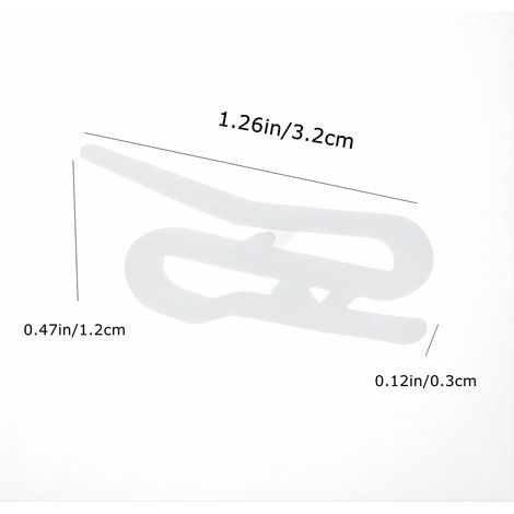 Gardinenhaken, Autogardinenschienen, S-Haken aus Kunststoff, Zubehör, kleine spitze Haken, Nano-Haken, Nano-Haken-Zubehör (36 Stück) (1/5)