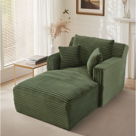 Sofá cama chaise longue sin montaje pana OKMYHOME (1/5)