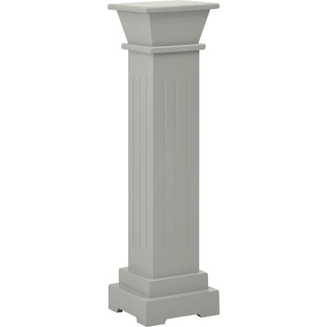 Columna cuadrada clásica para plantas 17 x 17 x 66 cm MDF gris 020045032