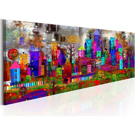 Tableau Imprimé "Fantasy City" 40 x 120 cm (1/2)